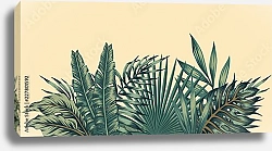 Постер Тропические листья джунглей