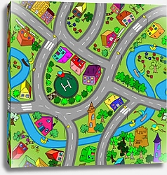 Постер Детский план города №4