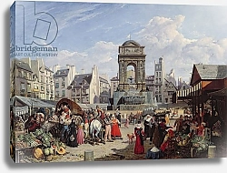 Постер Шалон Джон The Market and Fountain of the Innocents, Paris, 1823