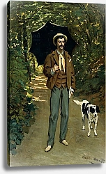Постер Моне Клод (Claude Monet) Man with an Umbrella, c.1868-69