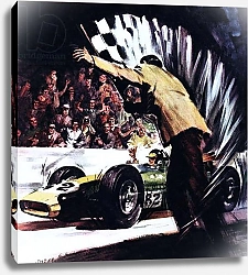 Постер МакКоннел Джеймс Jim Clark Wins America's Big Race