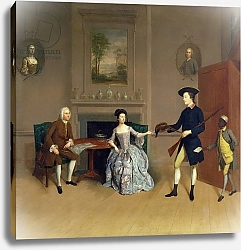 Постер Девис Артур John Orde, with his wife Anne, and his eldest Son, William, of Morpeth, Northumberland, c.1754-56