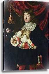 Постер Неизвестен Портрет мальчика, держащего розу