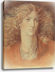 Постер Розетти Данте Head of a Woman, called Ruth Herbert, 1876