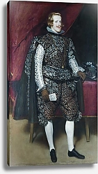 Постер Веласкес Диего (DiegoVelazquez) Филип IV Испанский в коричневом и серебряном
