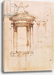 Постер Микеланджело (Michelangelo Buonarroti) Architectural study