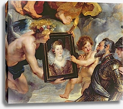 Постер Рубенс Петер (Pieter Paul Rubens) The Medici Cycle: Henri IV Receiving the Portrait of Marie de Medici 1621-25