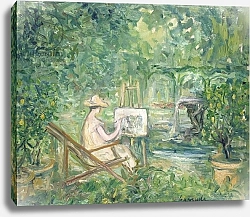 Постер Лапрад Пьер Woman Painting in a Landscape, 1900-10