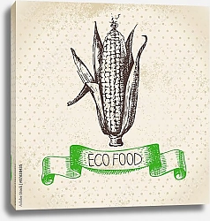 Постер Иллюстрация с кукурузой
