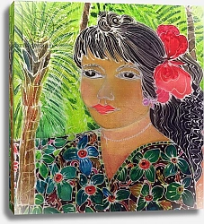 Постер Саймон Хилари (совр) Lady with Hibiscus