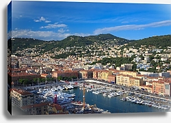 Постер Франция, Ницца. Порт для катеров и яхт