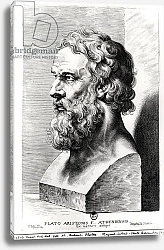 Постер Рубенс (последователи) Bust of Plato engraved by Lucas Emil Vorsterman