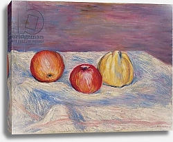 Постер Ренуар Пьер (Pierre-Auguste Renoir) Two Apples and a Quince; Deux pommes et un coing, c.1900