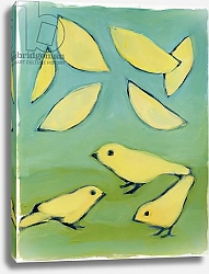 Постер Мур Меган (совр) Yellow Leaves & Birds