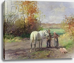 Постер Херст Томас Encounter on the Way to the Field, 1897