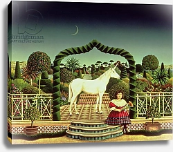 Постер Сауфкомб Энтони (совр) Girl with a Unicorn, 1980
