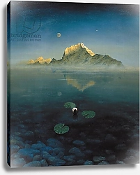 Постер Кук Симон Mountain over Lake