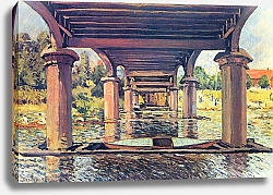 Постер Сислей Альфред (Alfred Sisley) Под мостом в Хэмптон-корте