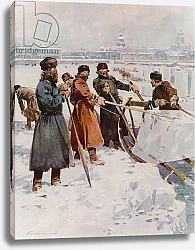Постер Хаенен Фредерик де Ice-Cutting on the Neva