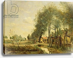 Постер Коро Жан (Jean-Baptiste Corot) The Sin-le-Noble Road near Douai, 1873
