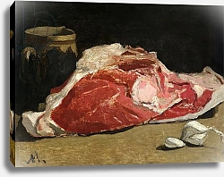 Постер Моне Клод (Claude Monet) Still Life, the Joint of Meat, 1864
