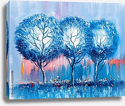 Постер Голубые деревья