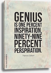 Постер Мотивационный плакат с цитатой Томаса Эдисона