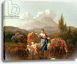 Постер Дужардин Карел Holy family at a stream