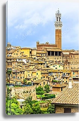 Постер Италия. Сиена .Крыши