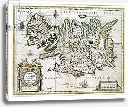Постер Бланк Дж. Map of Iceland