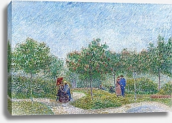Постер Ван Гог Винсент (Vincent Van Gogh) Courting Couples in the Voyer d'Argenson Park in Asnieres, 1887