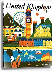 Постер Англия, туристический плакат