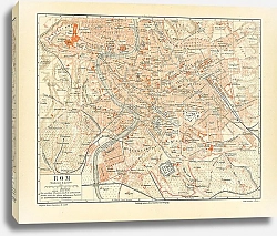 Постер Карта Рима, конец 19 в. 1