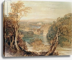 Постер Тернер Уильям (William Turner) The River Wharfe with a distant view of Barden Tower