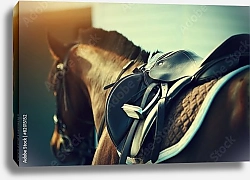 Постер Конь с седлом