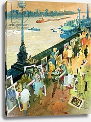 Постер Адамсон Джордж (совр) Thames Embankment, front cover of 'Undercover' magazine, published December 1985