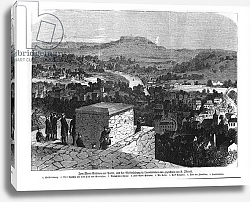 Постер Школа: Немецкая школа (19 в.) Mount Valerien seen from Louveciennes, illustration from 'Illustrierte Zeitung'