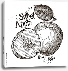 Постер Иллюстрация с яблоками