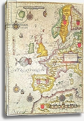 Постер Хондикус Джодикус A Generall carde, and description of the sea coastes of Europe