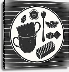 Постер Набор чайных предметов