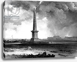 Постер Нокс Джон Nelson's Monument Struck by Lightning, c.1810