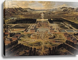 Постер Патель Пьер Perspective view of the Chateau, Gardens and Park of Versailles seen from the Avenue de Paris, 1668
