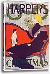 Постер Пенфилд Эдвард Poster advertising Harper's New Monthly Magazine, Christmas 1894 1