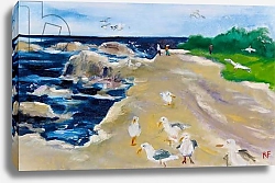 Постер Фокс Ричард (совр) Seagulls, Monterey, 2020,