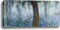 Постер Моне Клод (Claude Monet) Waterlilies: Morning with Weeping Willows, detail of the right section, 1915-26