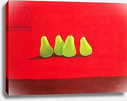Постер Селигман Линкольн (совр) Pears on Red Cloth