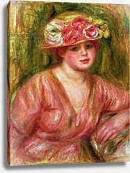 Постер Ренуар Пьер (Pierre-Auguste Renoir) The Rose Hat or Portrait of Lady Hessling