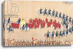 Постер Школа: Китайская 18в. Emperor Qianlong's review of the grand parade of troops, handscroll