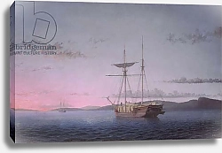Постер Лэйн Фитц Lumber Schooners at Evening on Penobscot Bay, 1863