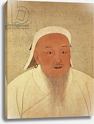 Постер Школа: Китайская Portrait of Genghis Khan, Mongol Khan, founder of the Imperial Dynasty